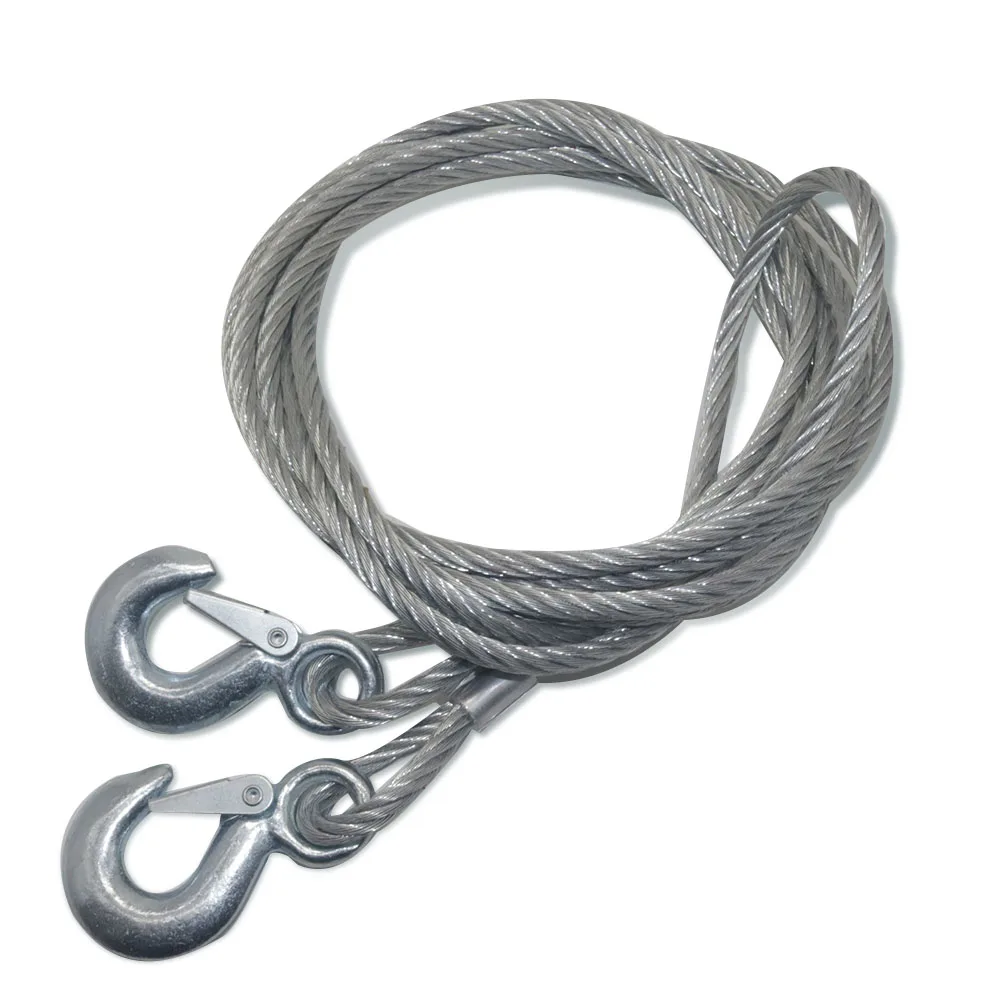 

4m 3-ton steel wire rope 4-meter 8-ton reflective trailer hook Nylon 4 meter 10 ton trailer rope RV accessories Car repair tools