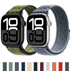 Nylon Loop Strap for apple watch band 44mm 40mm 45mm 41mm 46 42mm 49mm 44 45 mm bracelet iWatch series Ultra 2 10 9 SE 7 6 5 4