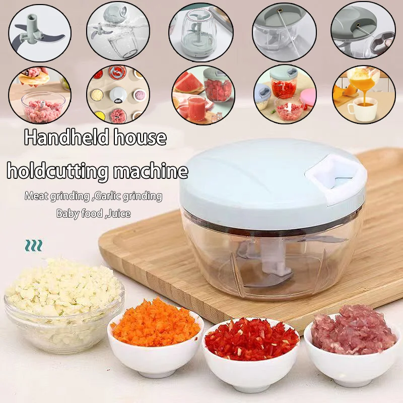 

Home Kitchen Manual Ginger Grinder Garlic Mud Splasher Multifunctional Vegetable Cutter Handheld Meat Grinder Modern Minimalist