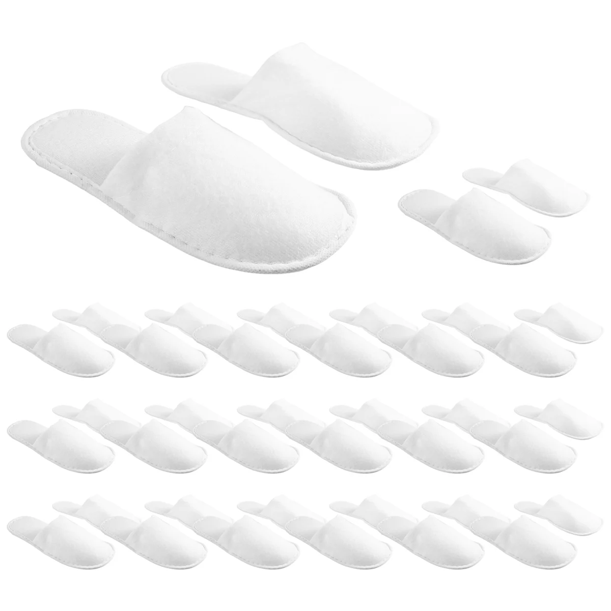 20 Pairs Closed Toe Disposable Slippers Women Men Ultra-Thin Brushed Plush Non-Slip Disposable Slippers for Hotel Home