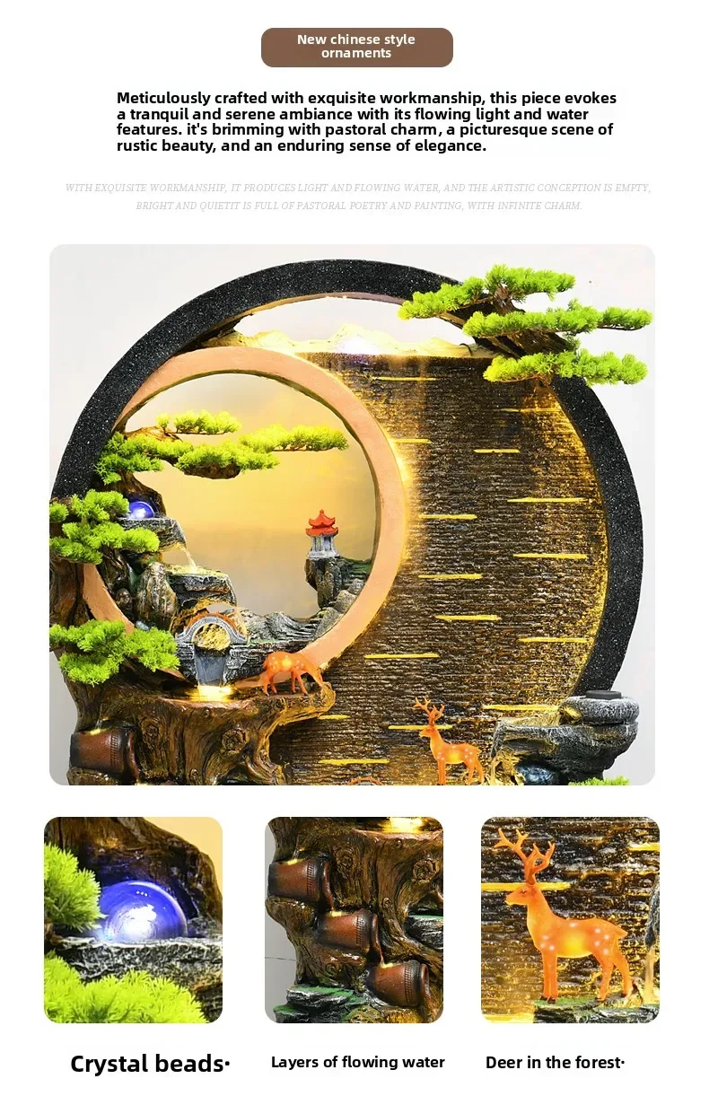 t-20 partition rockery fountain landscape landscape courtyard outdoor bring in wealth and treasure feng shui wheel ornaments