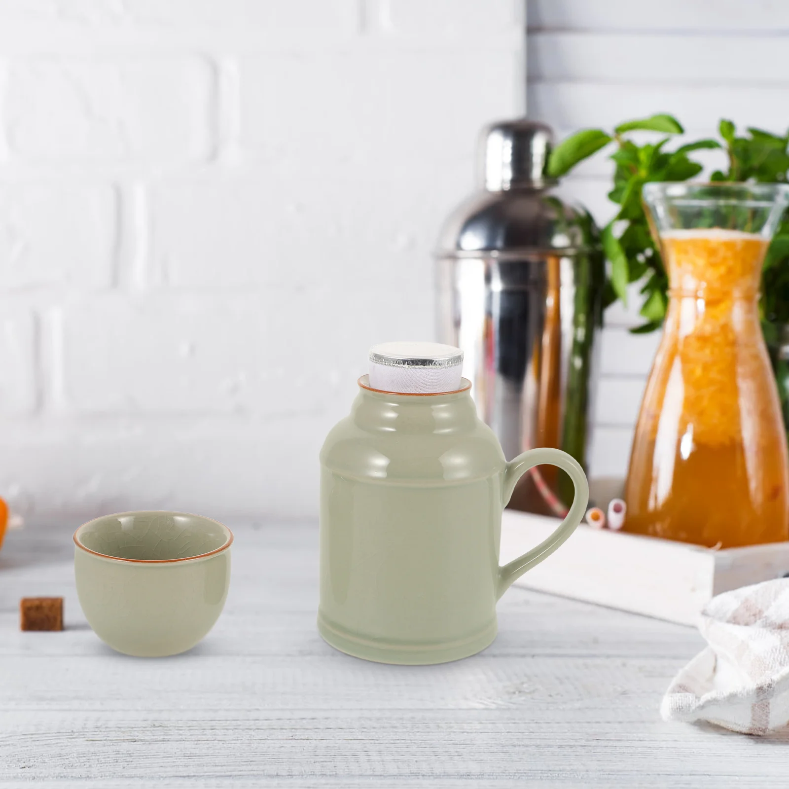 

1 комплект, портативный керамический чайник, легко чистится для различных случаев, китайский чайник, чайная посуда, маленький керамический горшок для воды