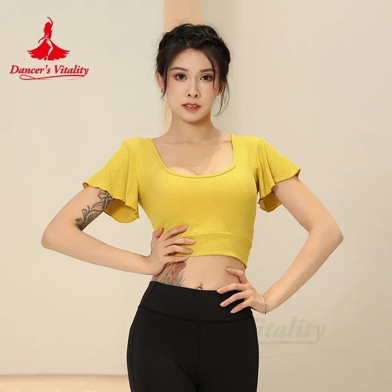 Belly Dance Costume Top for Women Short Sleeve T-shirt Training Jackets Female Comfortable Short Sleeves Bellydance Tops