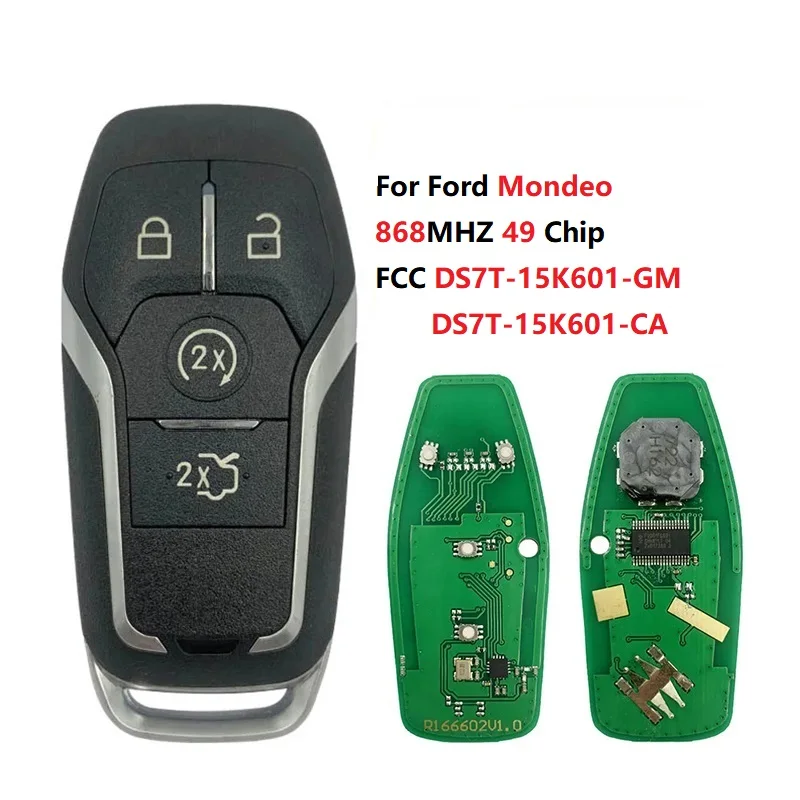 CN018070 dla Ford 2014- 2017 Tallinn Mondeo 4 przycisk inteligentnego klucza 868MHZ FCCID DS7T-15K601-GM DS7T-15K601-CA Keylee Go