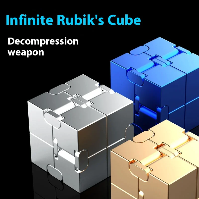 Infinite Cube Stress Relief Toy Metal Alloy Intelligent Finger Exercise Gift Toys For Killing Time And Brain Training