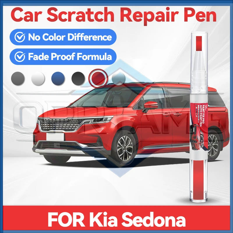 

Карандаш для подкраски колесных дисков Kia Sedona, средство для ремонта автомобильной краски, аксессуары для устранения царапин, цвета: Агатовый черный, Замерзший белый, Люминесцентный.