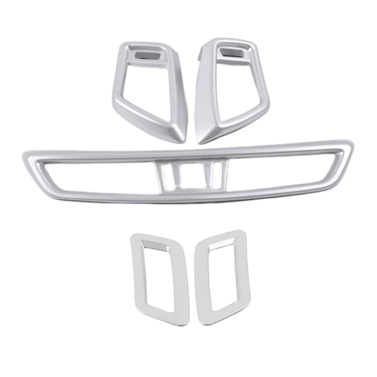 ABS Chrome Car Front Console Air Condition Vent Outlet Cover Trim For Nissan X-Trail XTrail Rogue T32 2014-2020 2021 Accessories
