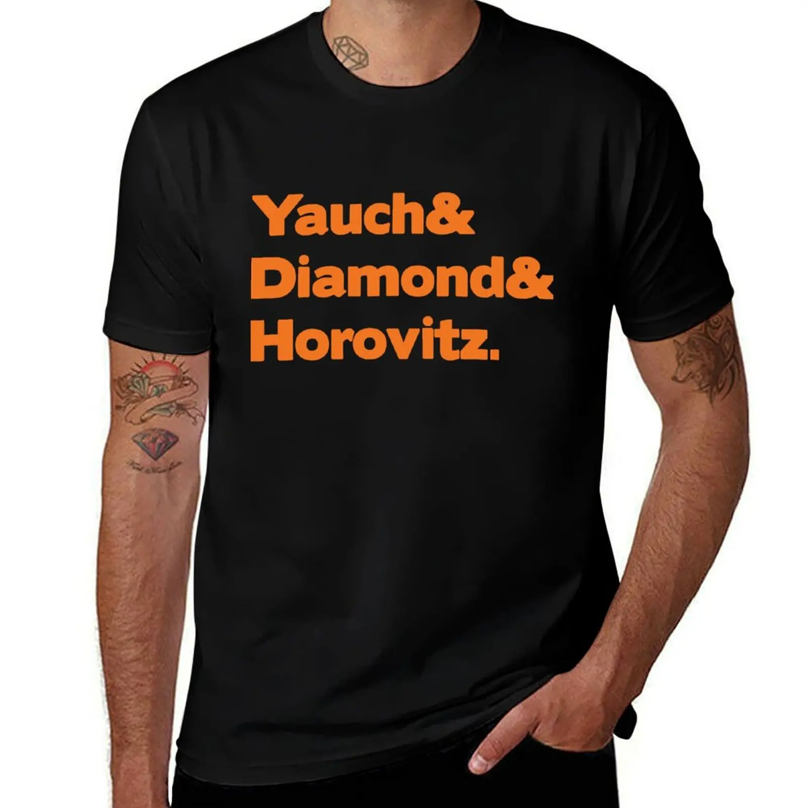 

Yauch and Diamond and Horovitz T-Shirt quick drying graphics cotton graphic tees mens t shirts top quality