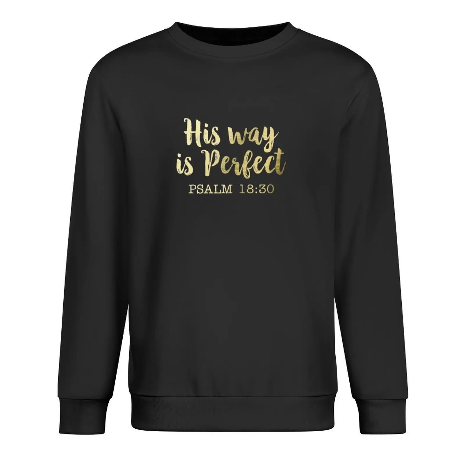 

Psalm 18:30 Gold Typography Pullover winter clothes autumn jacket men men's winter sweater mens clothes hooded sweatshirt