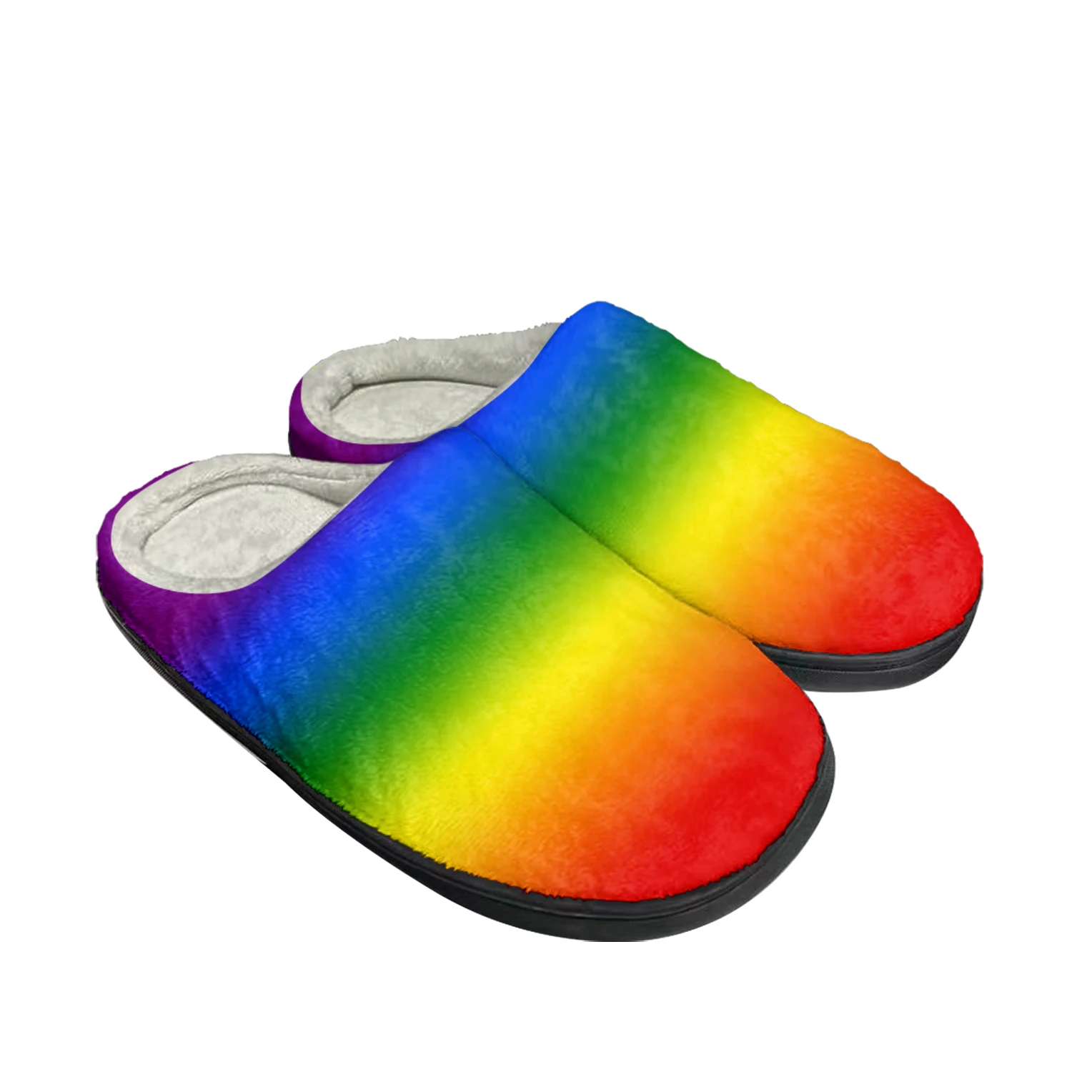 

Gay Pride Rainbow Love Home Cotton Slippers Mens Womens Plush Bedroom Casual Keep Warm Shoes Thermal Indoor Slipper Custom Shoe