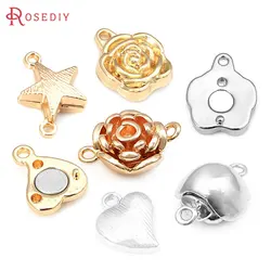6 Sets Silver Color Brass Star Magnetic Necklace Bracelets Connect Clasps High Quality Diy Jewelry Making Accessories for Women