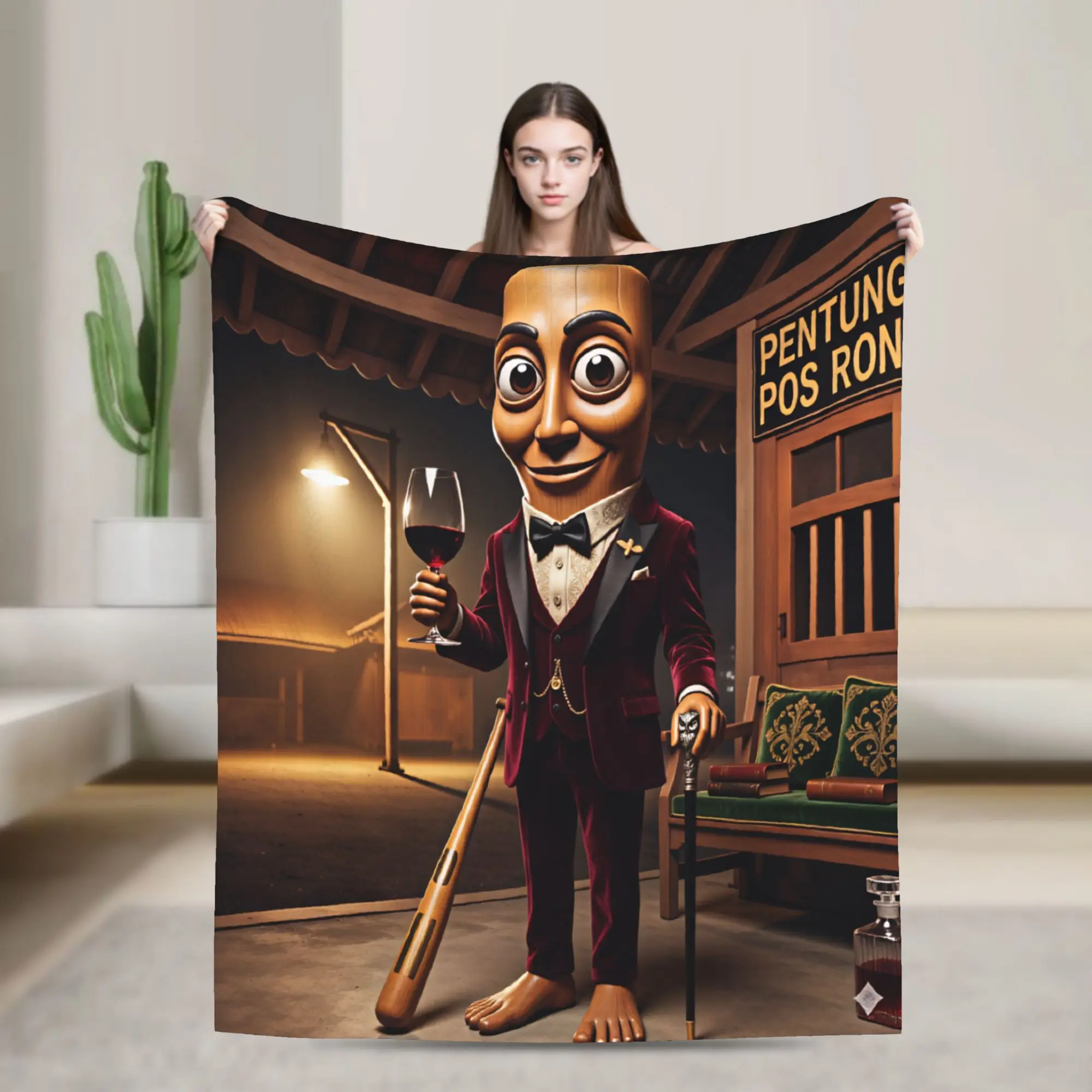 Tung Gentleman Blankets Quality Warm Soft  Throw Blanket Winter Decorative Couch Bed Novelty Bedspread
