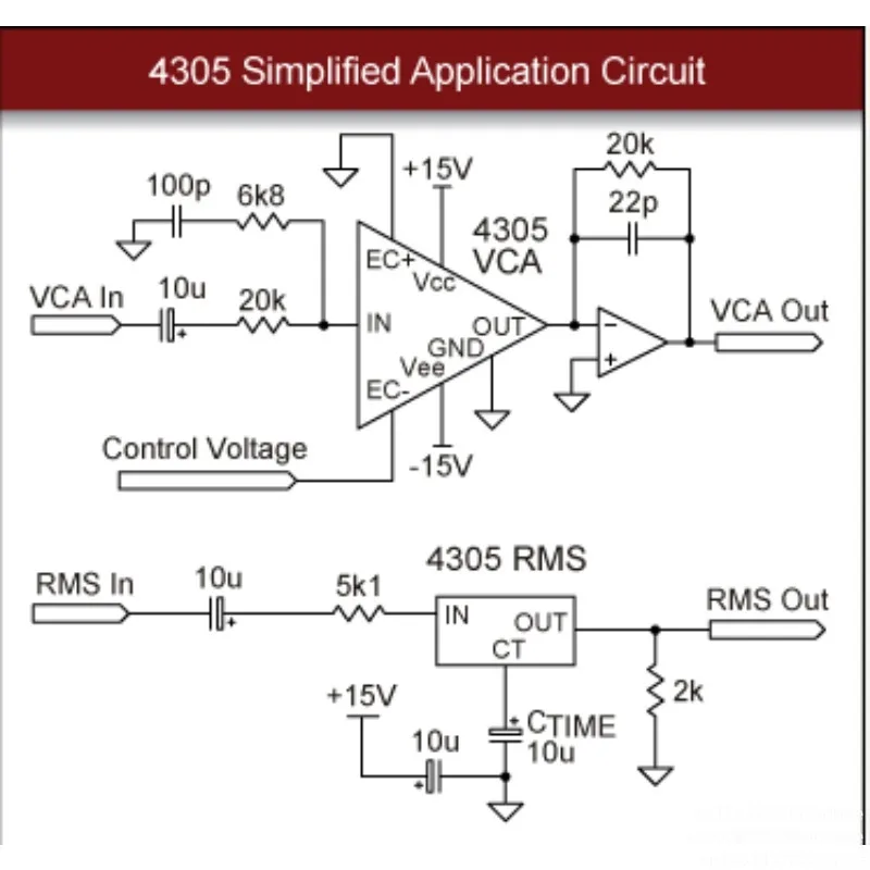 THAT4305 Analog Audio Dynamic Processor 4305Q16-U Built-in Pressure Limit VCA and RMS