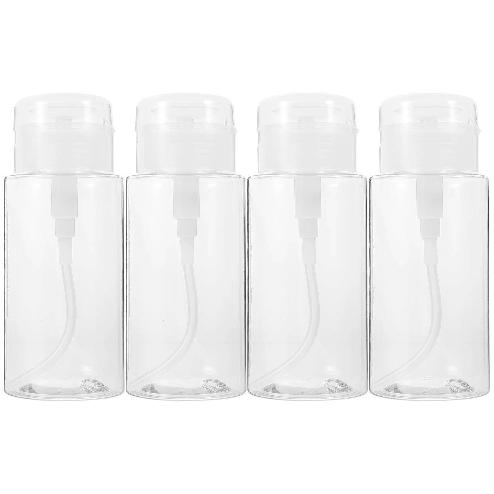 4 pçs removedor de esmalte imprensa bomba garrafas alta qualidade recarregável dispensador vazio para removedor de maquiagem toner cuidados com a pele líquido