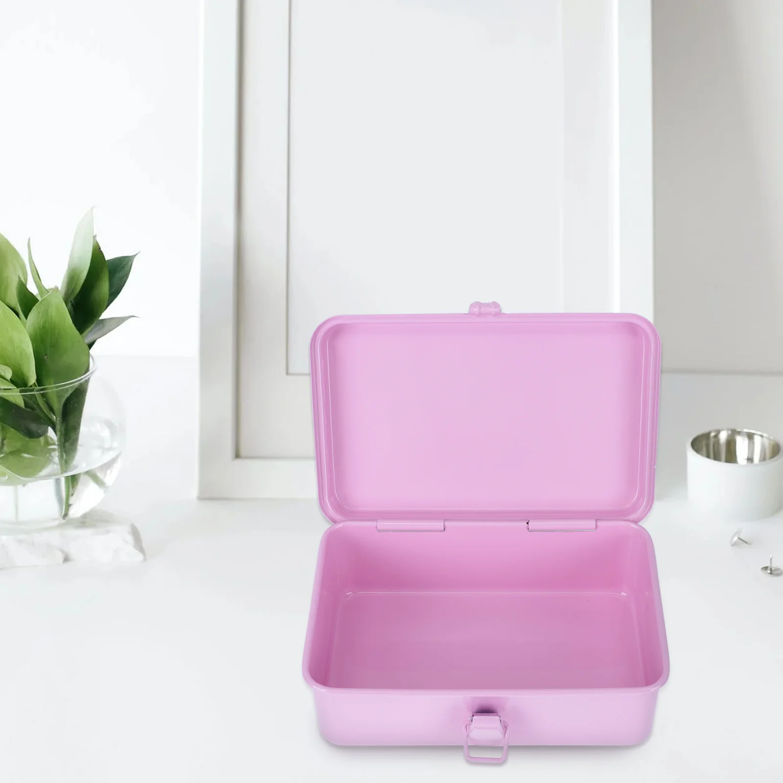 

1Pcs Desktop Sundries Organizer Box Stationery Storage Container Iron Material Drop Proof Durable Practical Large Capacity