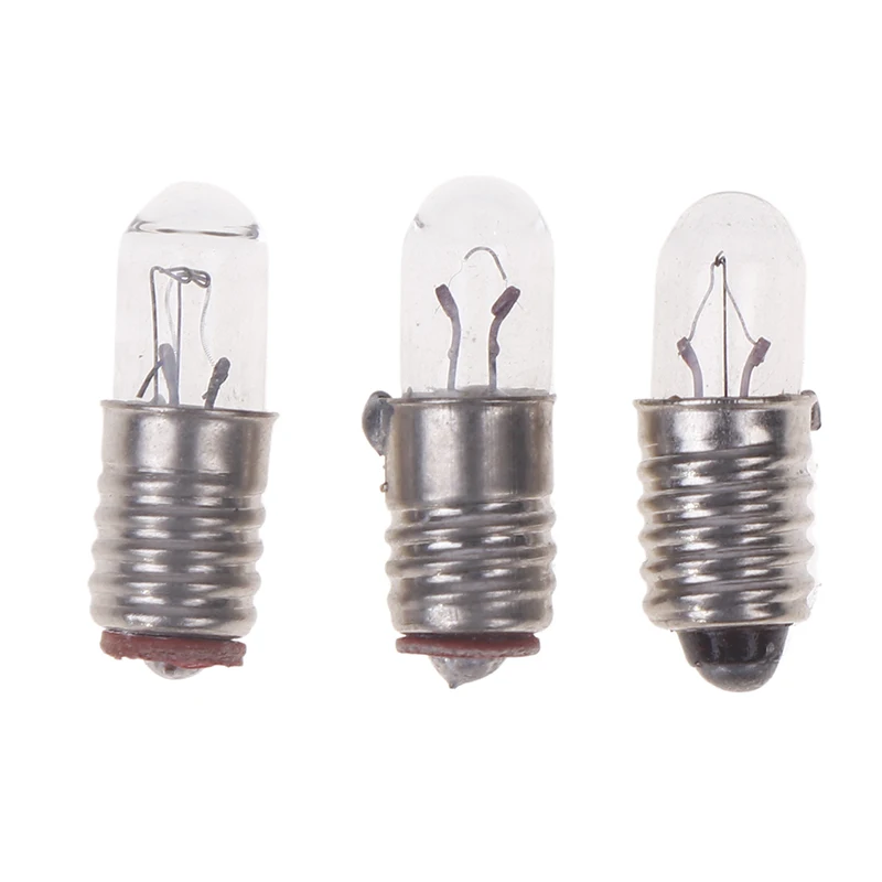 10 Pz/lotto Mini Indicatore Lampadina E5 Bocca A Vite Lampada In Miniatura Lampadina 6.3V 12V 24V 0.1A Piccola Lampadina Lampada di Segnalazione Perlina