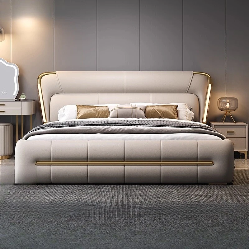 

Leather Girls Massage Bed Bedroom Sleeping Human Dog Massage Bed Storage Floor Space Saving Letto Matrimoniale Unique Furniture