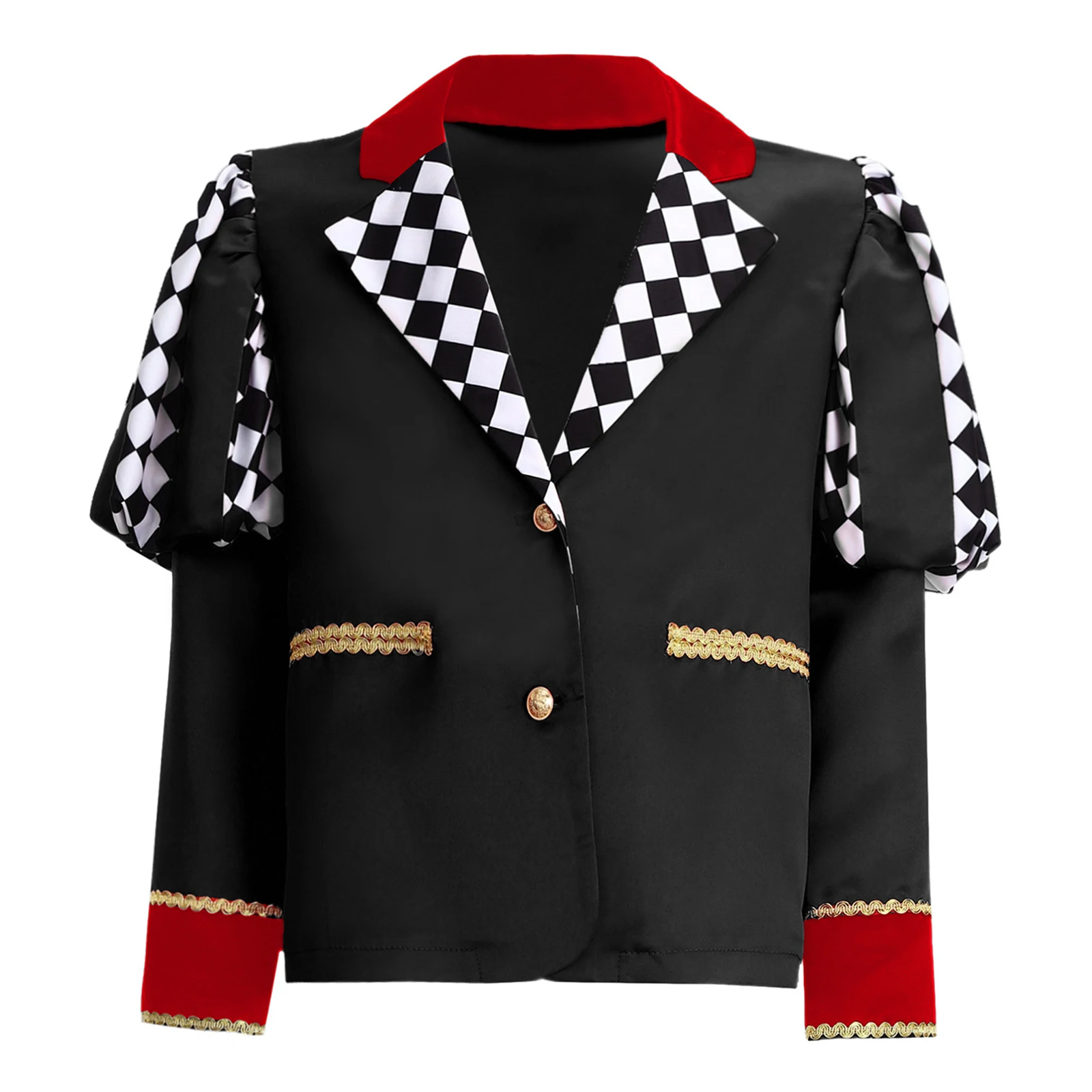 Kids Girls Tassel Tailcoat Epaulet Jacket Coat Party Tops Halloween Circus Ringmaster Costume Fringe Jackets Drum Major Costumes