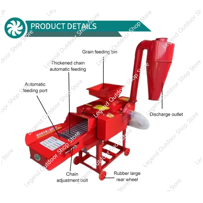 

Feed Processing Mill Grinder Machine Animal Feed Straw Chopper Corn Stalk Forage Silage Shredder Crusher
