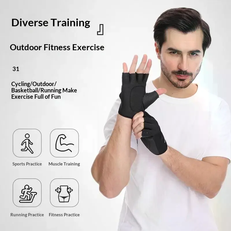 Training Gloves with Half Finger Design for Gym Weightlifting Durable for Fitness Purposes
