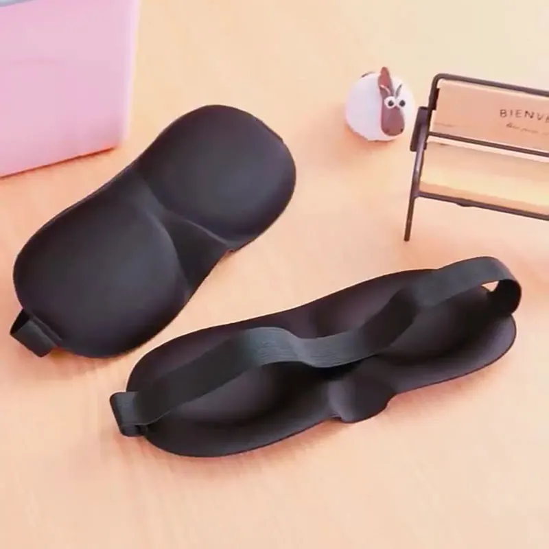 3D Sleep Mask Sleeping Aid Soft Memory Foam Eye Cover Blockout Light Adjustable Strap Blindfold For Travel Eye Covers New 2026