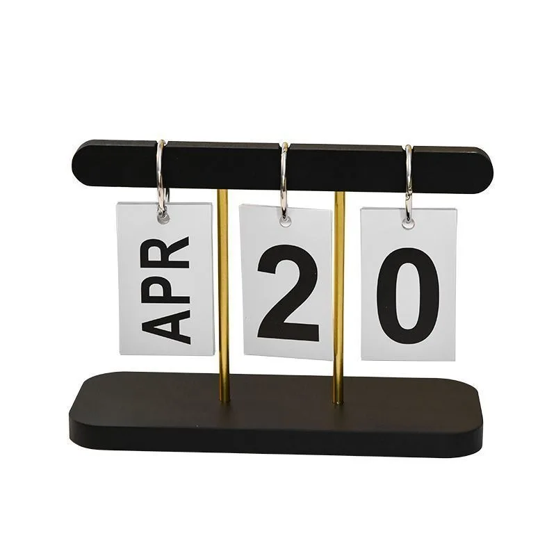 2026 Scandinavian Style Calendar, ABS Desktop Display with Modern Design, Office Home Decor & Instagram Aesthetic Gift