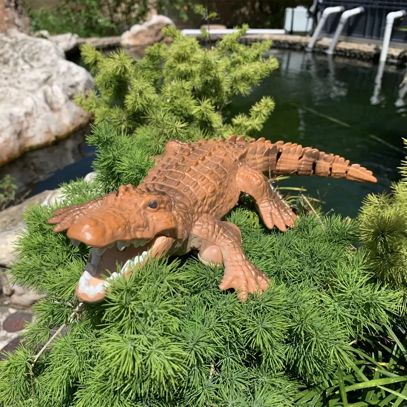 Barco de controle remoto rc crocodilo simulação elétrica controle remoto animal brinquedos aquáticos das crianças para meninos crianças presentes natal