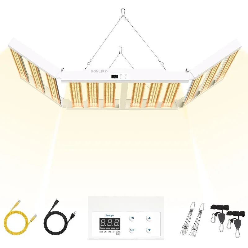 2024 New SPF6000 PRO 600W LED Grow Light 6x6ft Coverage with Veg & Bloom Dimmer Timer Full Spectrum Grow Lamps