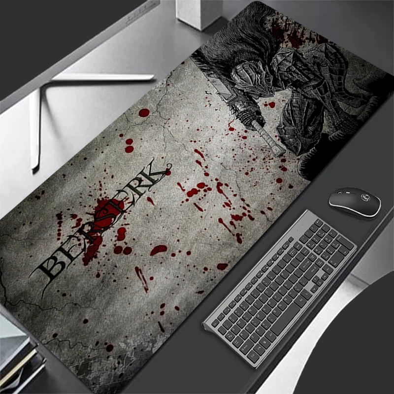 Berserk Mouse pad rubber anti-slip computer accessories keyboard pad large desk pad coaster PC carpet Anime Game Mousepad XL XXL