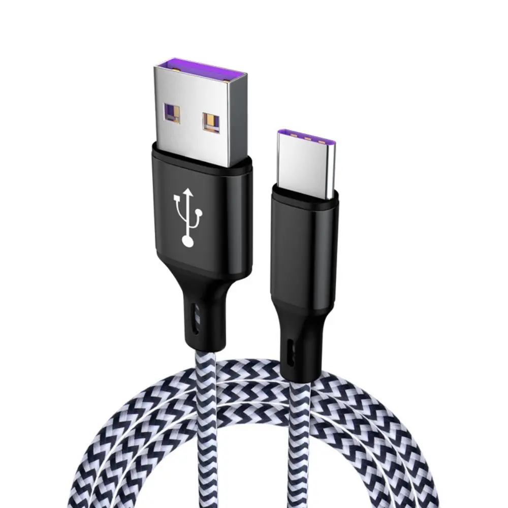 Type C Fast Charging Cable Fast Charging Android Head Nylon Braided Charge Cable Nylon Braided 6A Mobile Phone Data Cord