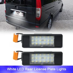 2pcs LED Rear License Number Plate Lights For Mercedes-Benz Vito Viano W639 Sprinter W906 Car Taillight Reverse Lamp 6000K