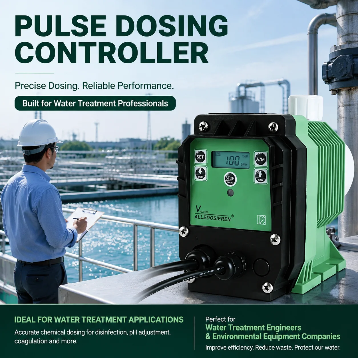 Pulse Electric Dosing Pump Adjustable Flow Rate Mini Chemical Injection Pump Automatic Liquid Dosing System For Water Treatment