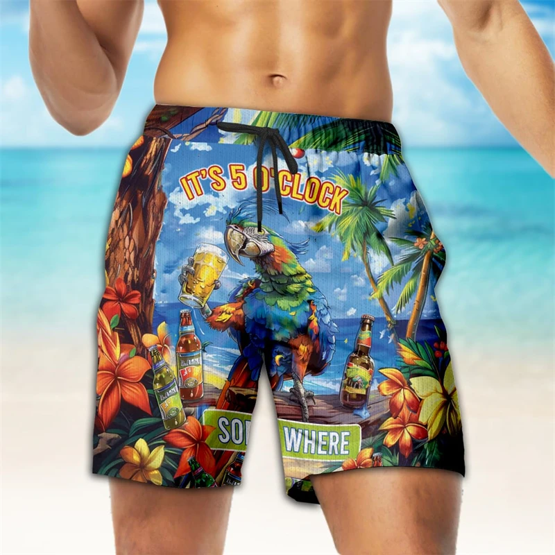 New Graphic Beach Beer Shorts 3d Print Beer Board Shorts Men Cold Whiskey Bubbles Party Short Pants Mens Clothes Beers Trunks