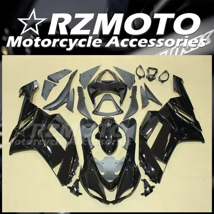 

4Gifts New ABS Full Fairings Kit Fit For KAWASAKI ZX-6R ZX6R 636 2007 2008 07 08 Bodywork Set Custom Glossy Black