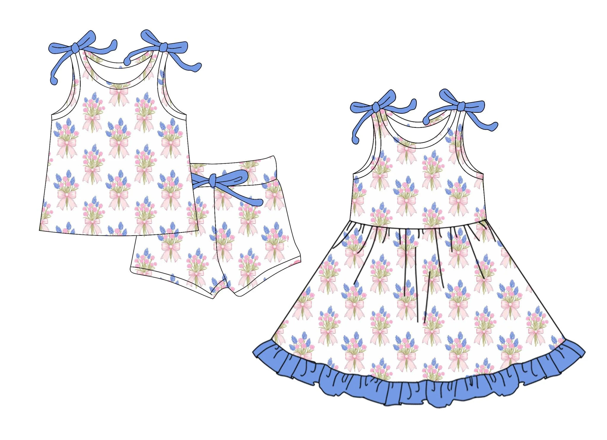 Conjunto de moda de verano para niña con estampado de flores, cosas para bebé, vestido para niña pequeña de 11 a 12 años