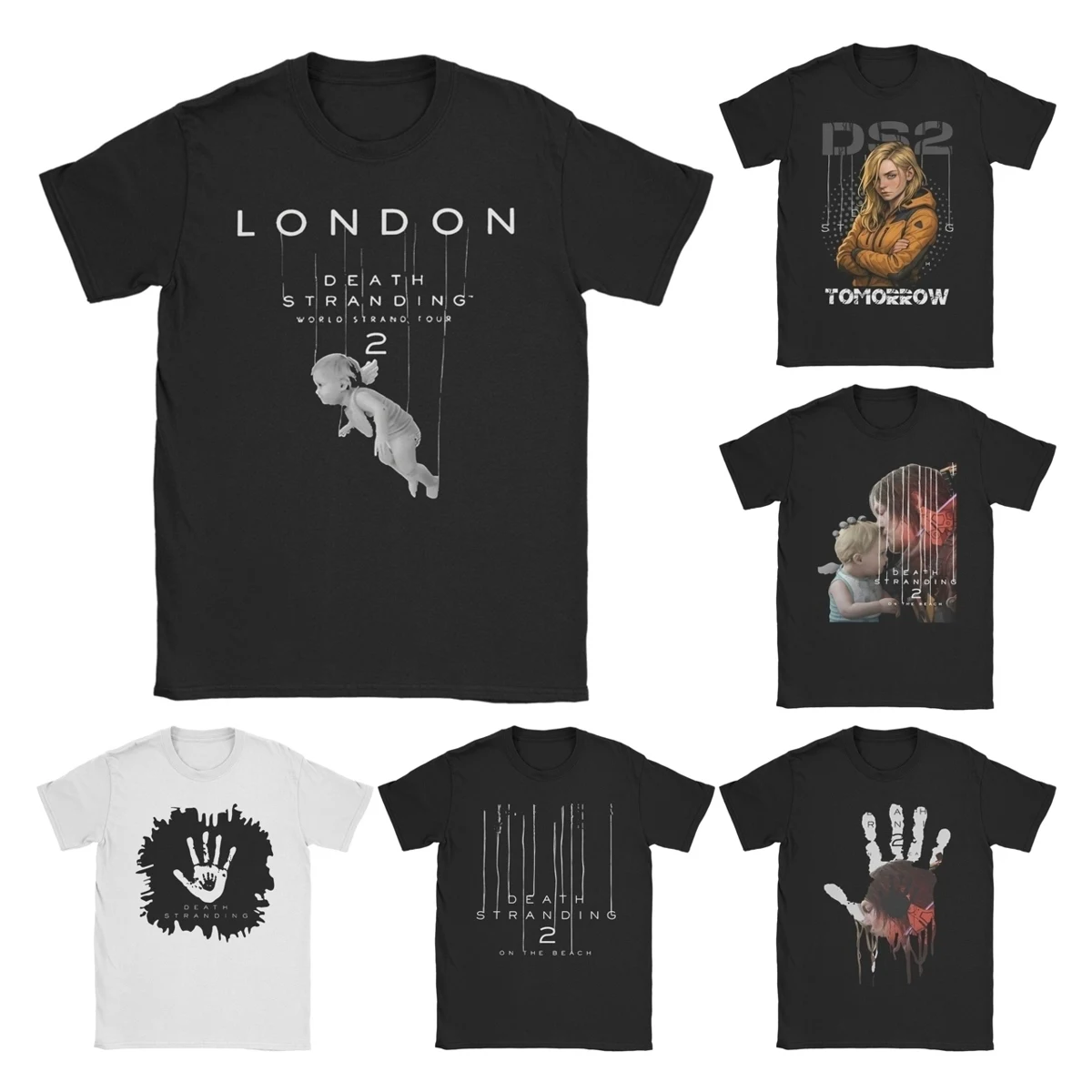 قميص رجالي ونسائي من Death Stranding 2 Tomorrow قميص 100% قطن مطبوع عليه رسومات تي شيرت لعبة فيديو ملابس علوية