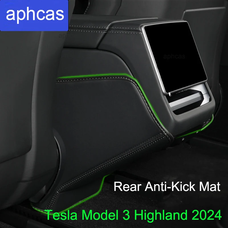 Rear Seat Anti-Kick Pad For Tesla Model 3 Highland 2024 /Y Juniper 2025 2026 Central Box Pad Back Air Vent Protection Cover Mat