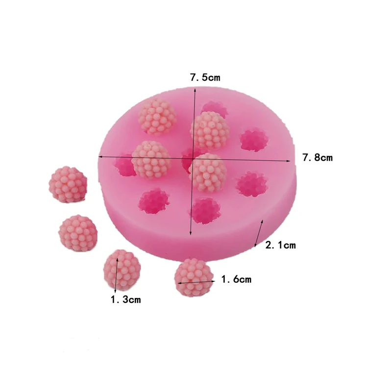 Chocolate Mini Strawberry Candle Silicone Mold diy Cupcake Mould Birthday Candle Soap Love Shape