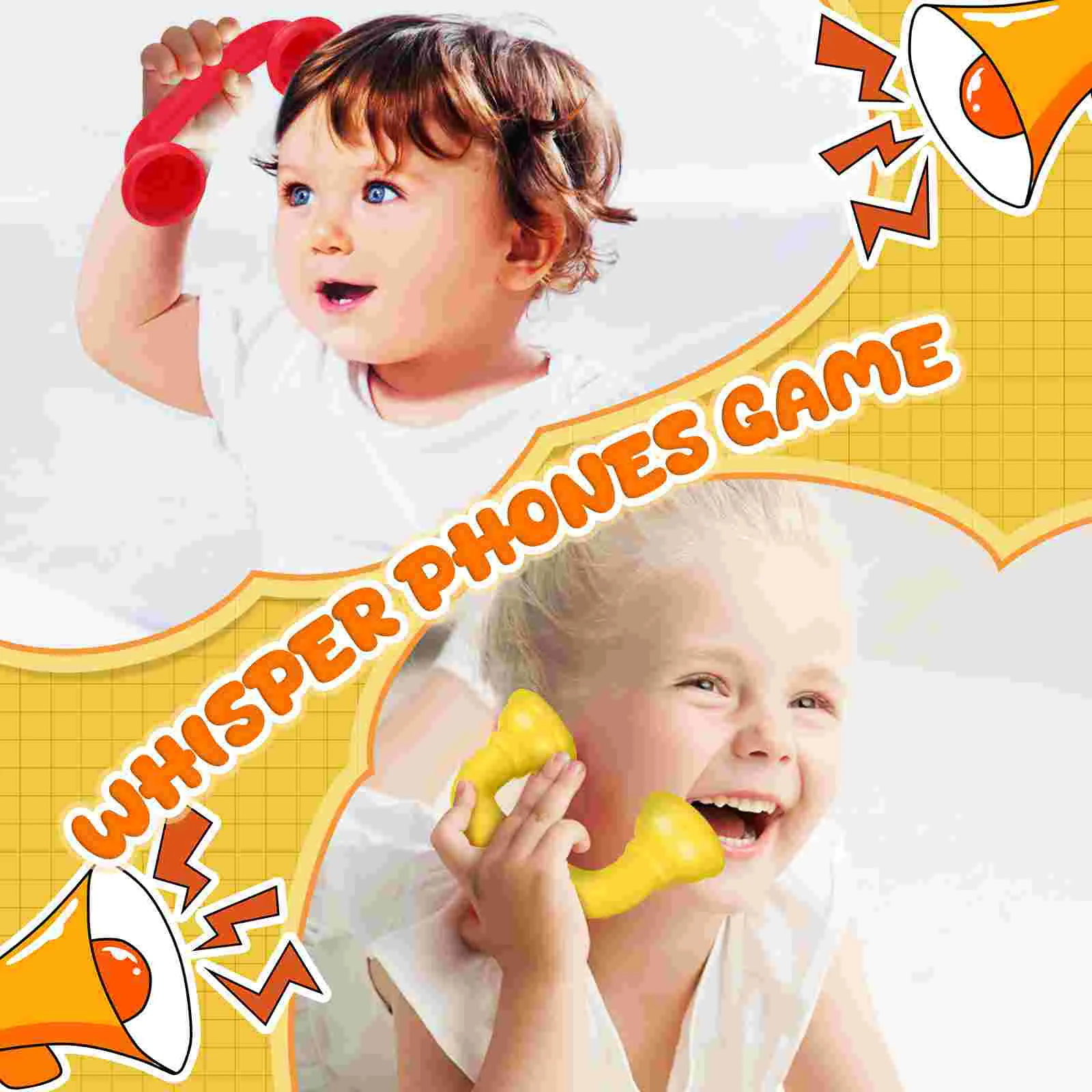 Récepteur de téléphone jouet en plastique, 8 pièces, murmure, décor de téléphone, couleurs vives, robuste, jeu pour enfants, éducation Montessori, lecture pour tout-petits