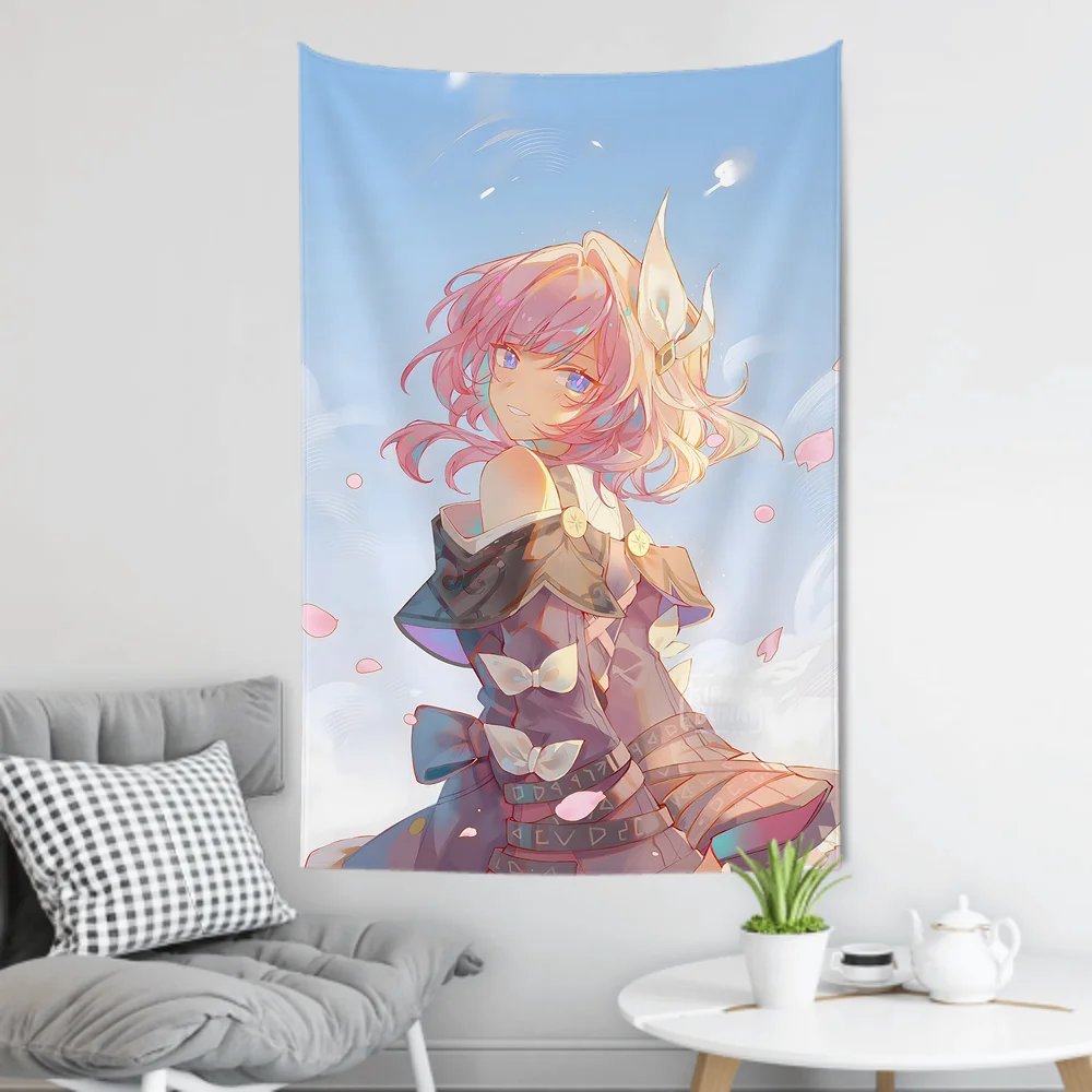 Cyrene Animated Game Honkai Star Rail Tapestry Room Decor Wall Cloth Party Hanging Background Room Decor Baby Room