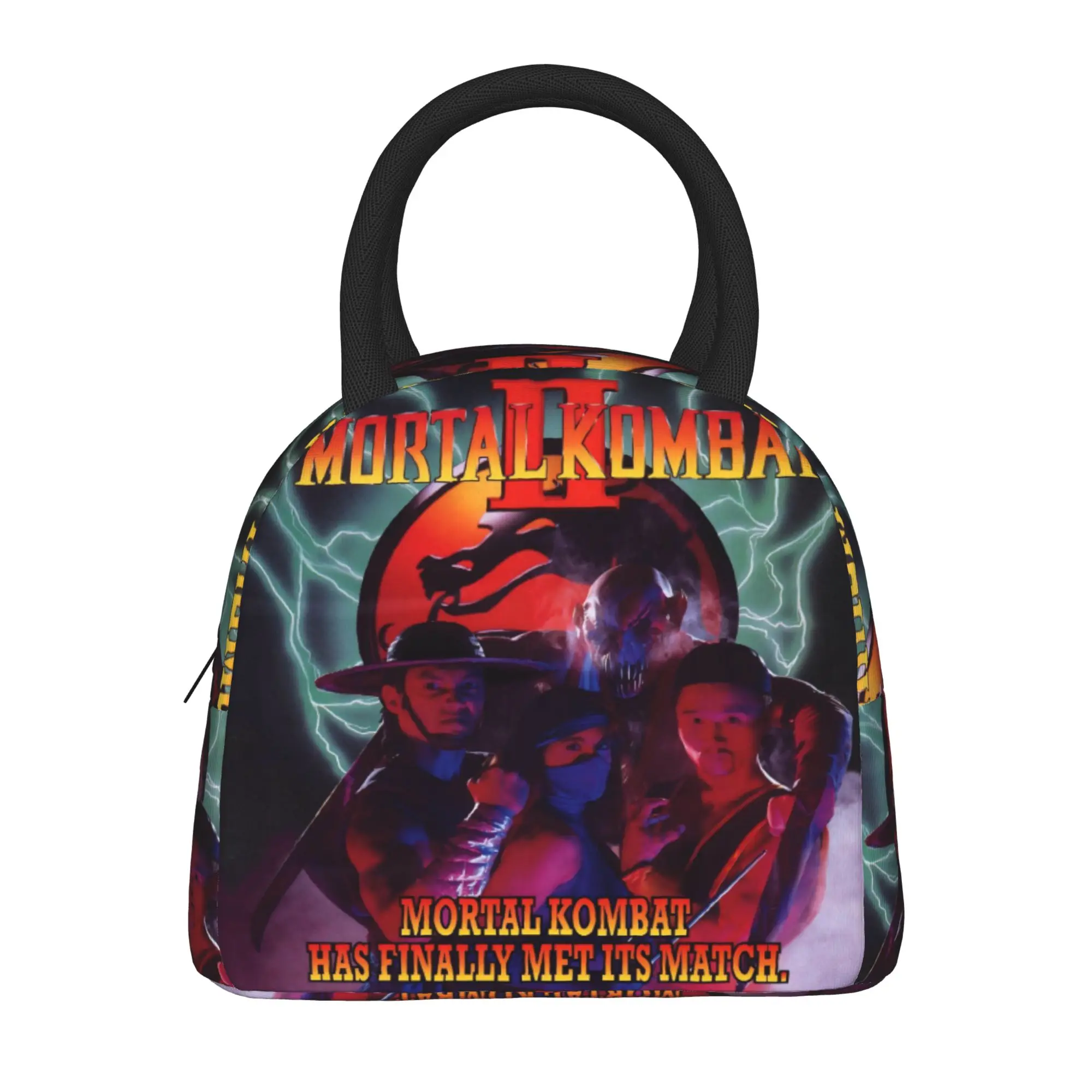 Mortal Kombat II Moive 2026 Merch Insulated Lunch Bag para trabalho, armazenamento de caixas de alimentos, caixas térmicas portáteis para almoço