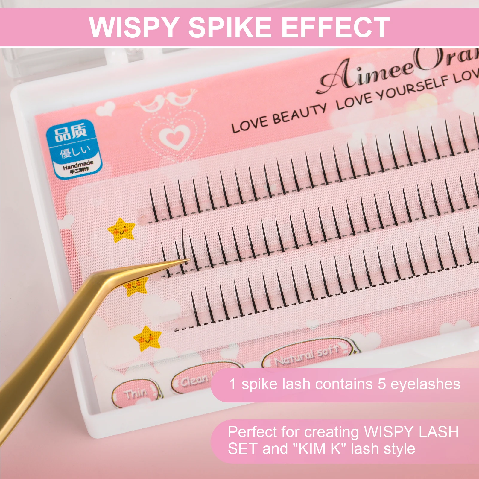 Bas naturel sous les cils outils d'extension de maquillage de greffage facile 6mm cils inférieurs en forme de V Extensions de maquillage de greffage facile