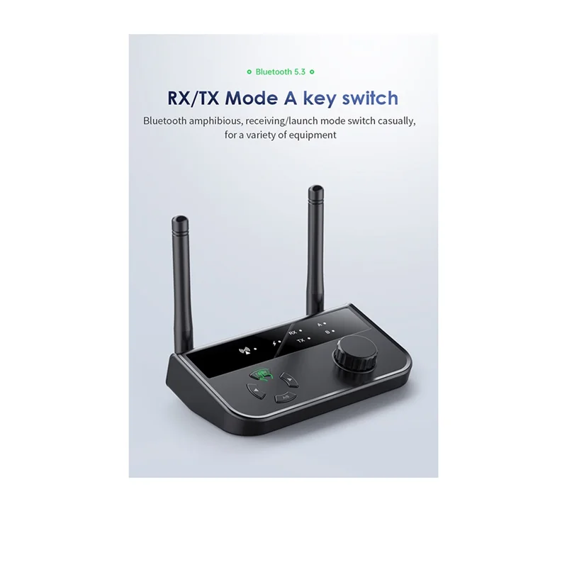 HFES Multipoint Bluetooth 5.3 Audio Transmitter Receiver 3.5Mm AUX 2 RCA Stereo Music Wireless Adapter For Car TV PC