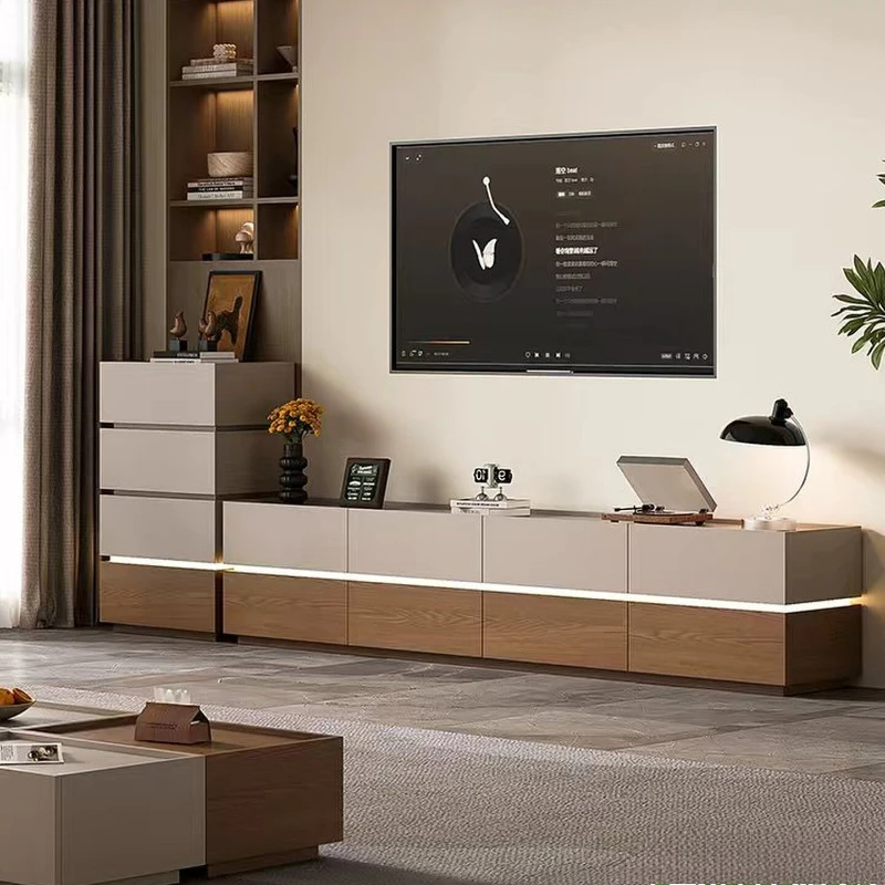 

household mid-century tv stand Italian minimalist space saving TV cabinet small apartment soggiorno arredamento home furniture