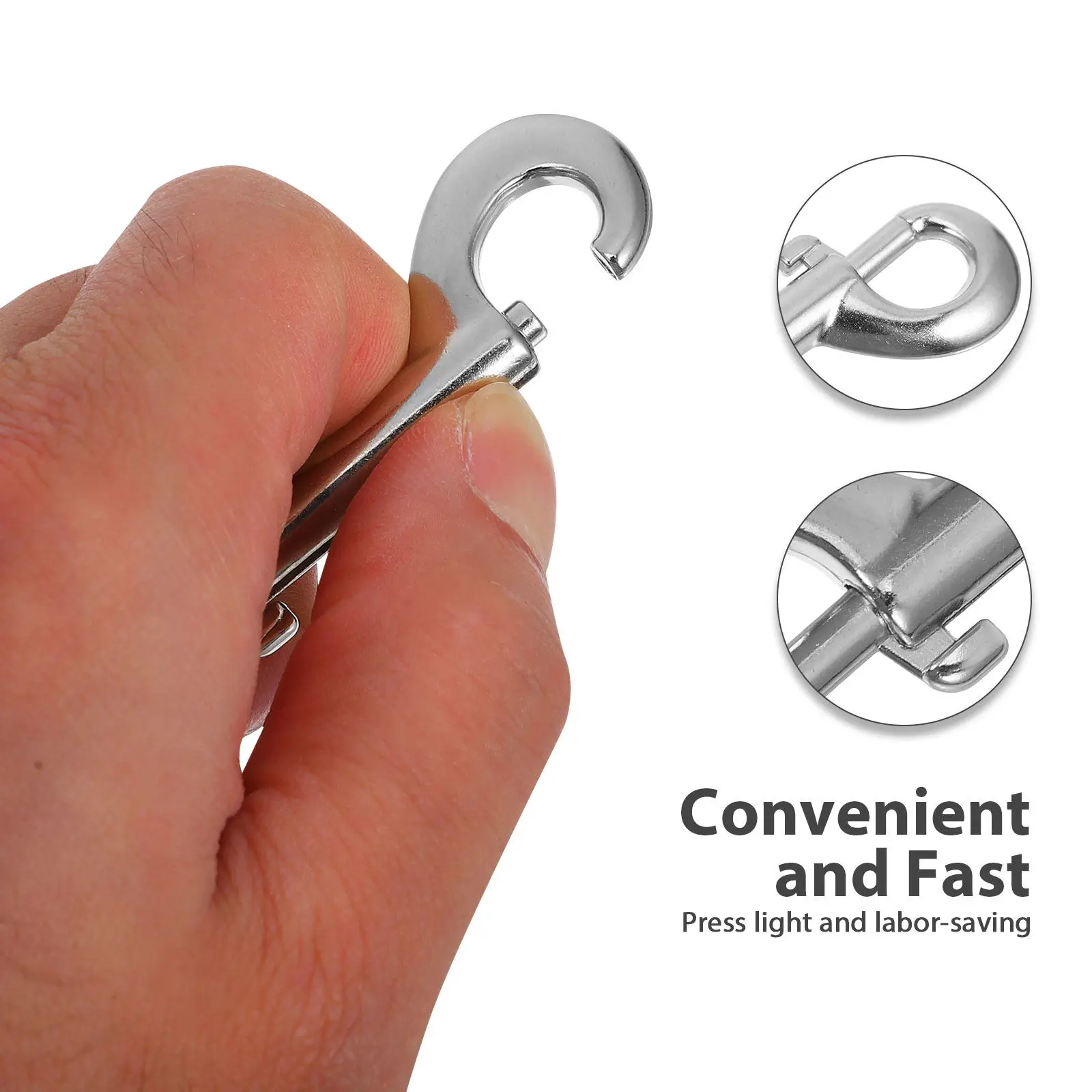 10Pcs Double Ended Bolt Snap Hooks Zinc Alloy Heavy Duty Clips Double Sided Clips Dog Leash Clip Key Holder Hooks