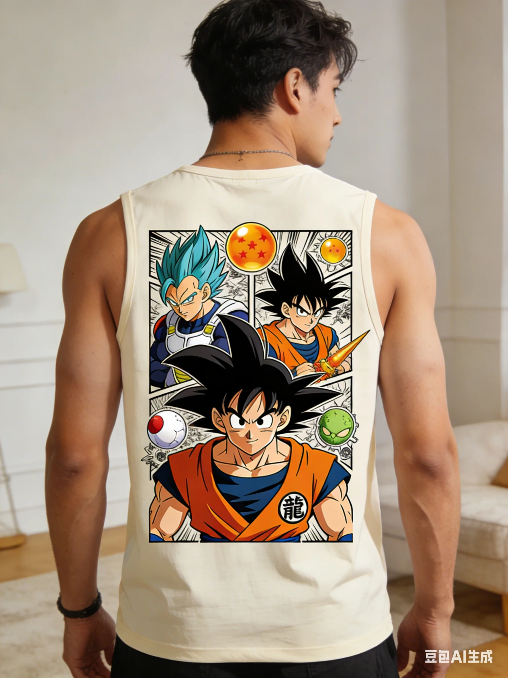 

Футболка-майка Dragon Ball Collaboration, летняя свободная универсальная футболка с аниме-принтом