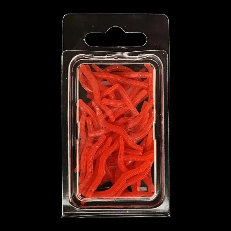Lifelike Artificial Earthworm Soft Fishing Lures Biomimetic Silicone Worm Bait Fishy Scent Simulation Earthworms for Carp Bass T