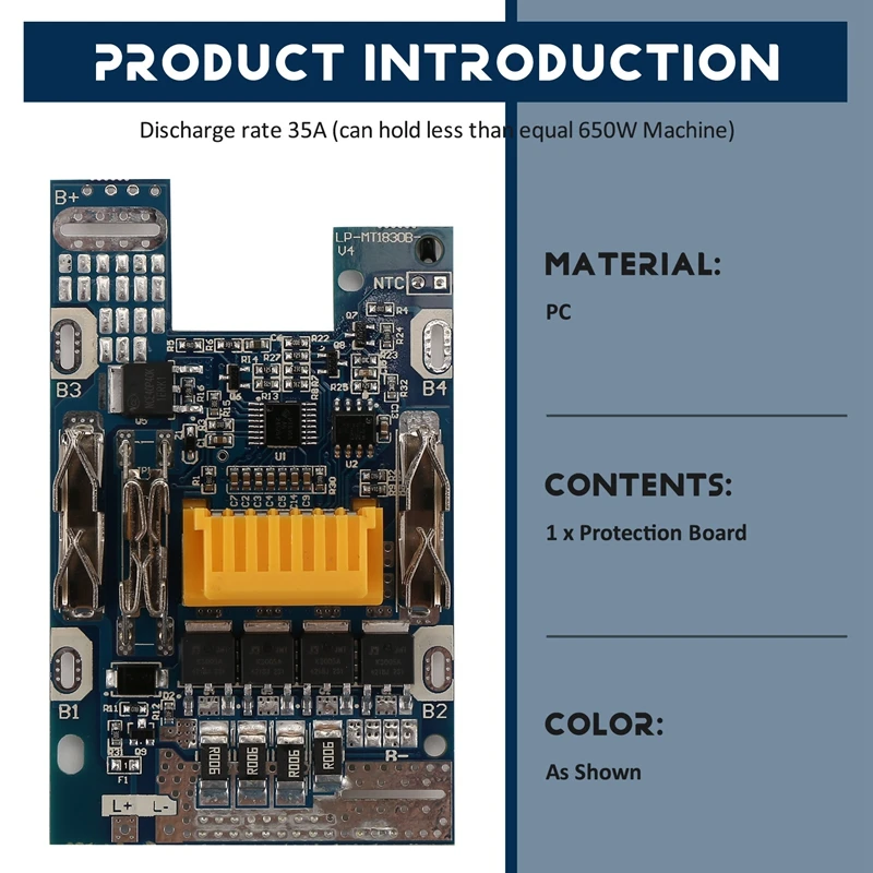 Replacement For Makita BL1830 BL1840 BL1850 BL1860 18V Li-Ion Battery BMS PCB Charging Protection Circuit Board Plate