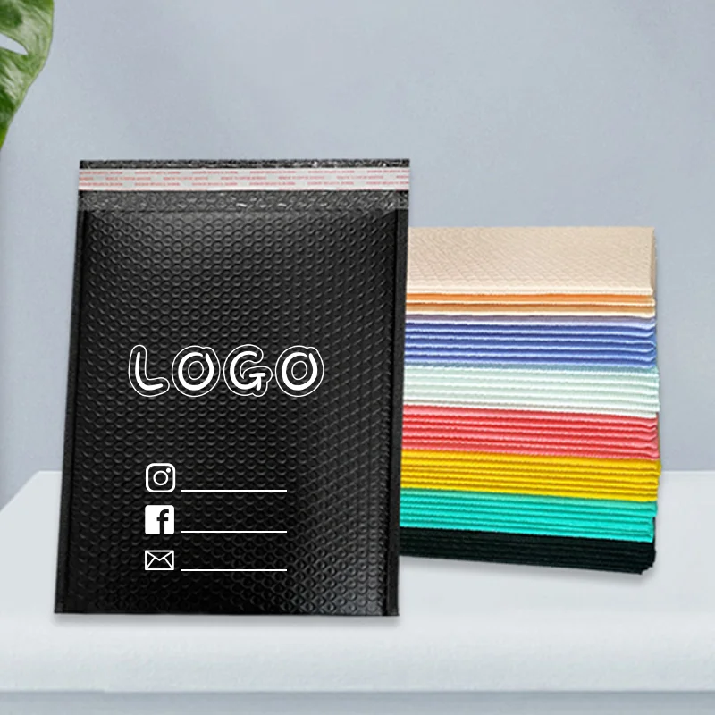 

50pcs waterproof packaging color bubble bag express packaging bag foam bag shockproof bag support custom logo