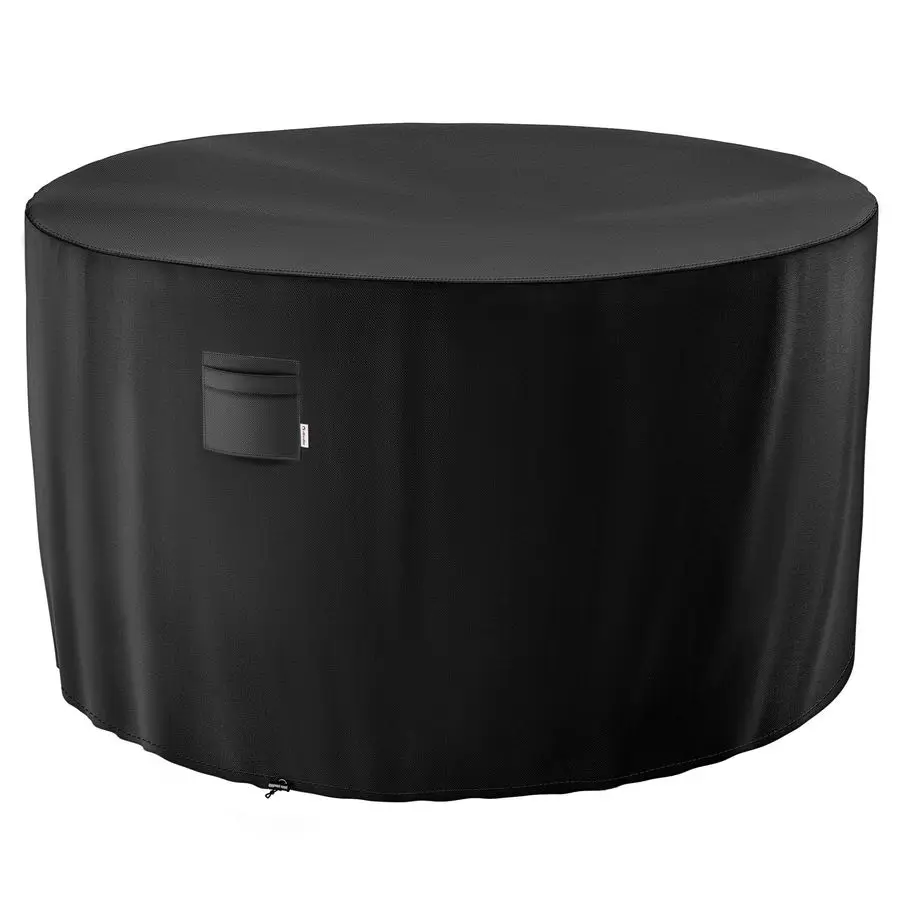 

Round Patio Furniture Cover 90 x 34 inch, Outdoor Waterproof and Weatherproof for Garden Table and Chairs, Heavy Duty 600D, fit
